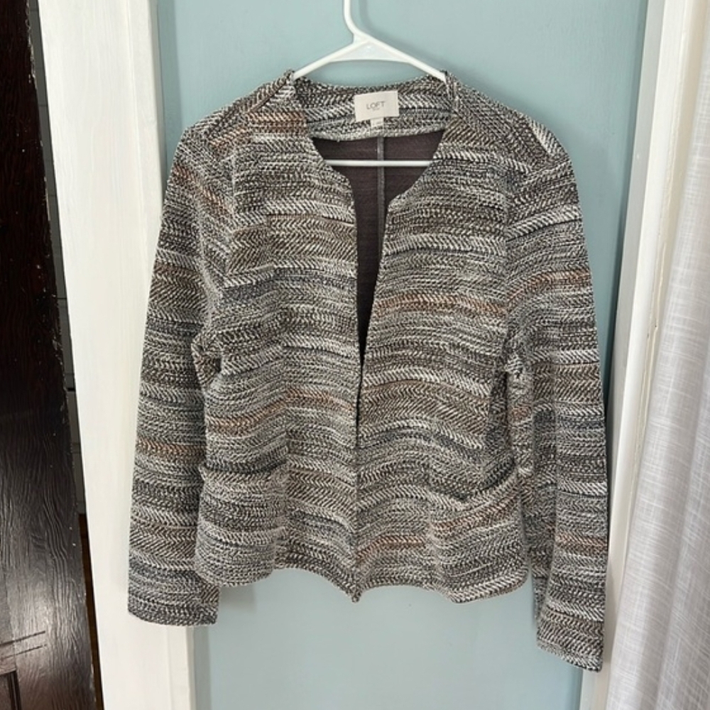 LOFT Open-Front Knit Blazer